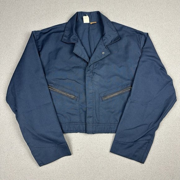 Vintage Big Ben Cropped Detroit Style Jacket Men’s L/XL Workwear USA Navy Blue